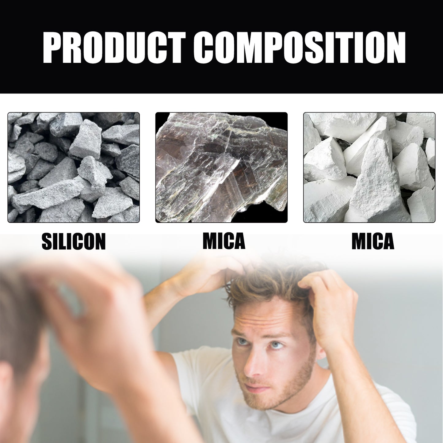 East Moon Men's Texture Powder Effective Moisturizing Styling Hair Voluminous Lasting Cool Styling Styling