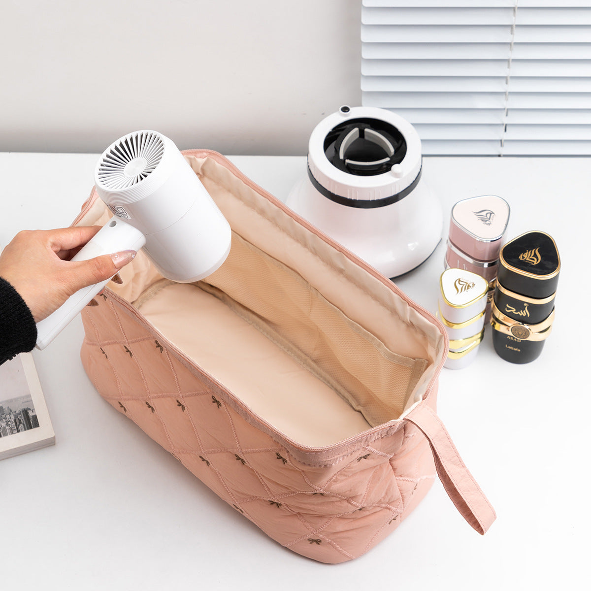 Multi functional travel grooming and storage bag for women