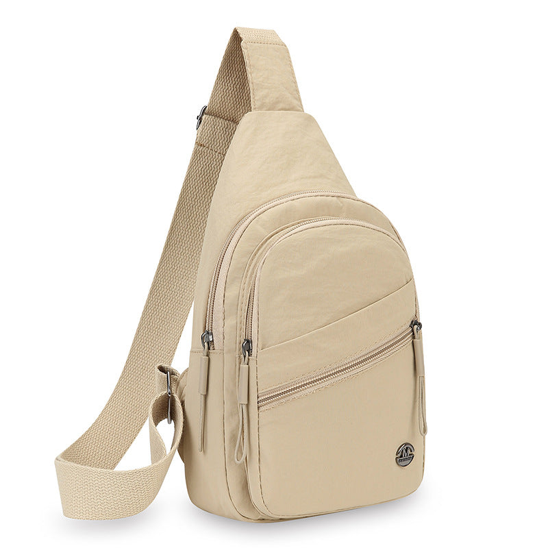Chest bag large capacity solid color