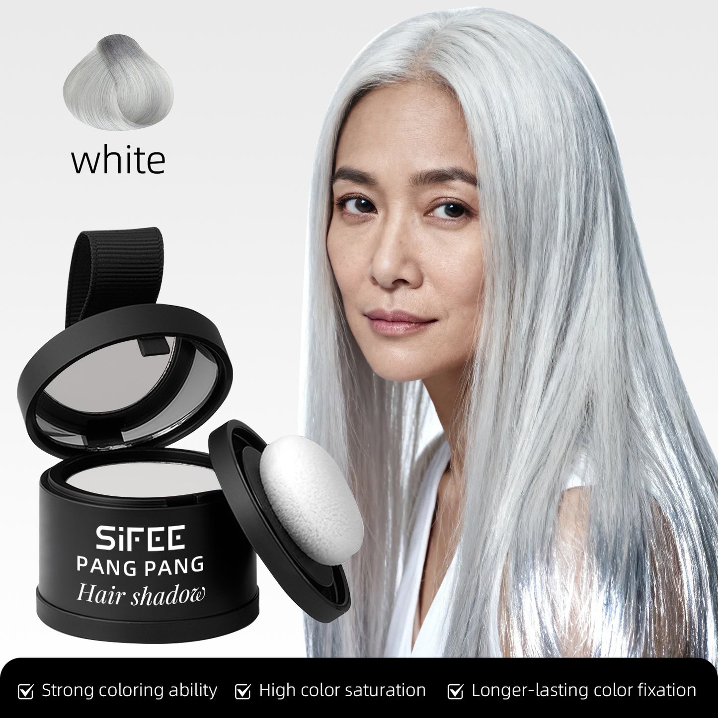 Hairline Powder Hair Filler Waterproof Sweat-Proof Volumizing Powder Long-Lasting Makeup for Forehead and Side Profile Hair Powder