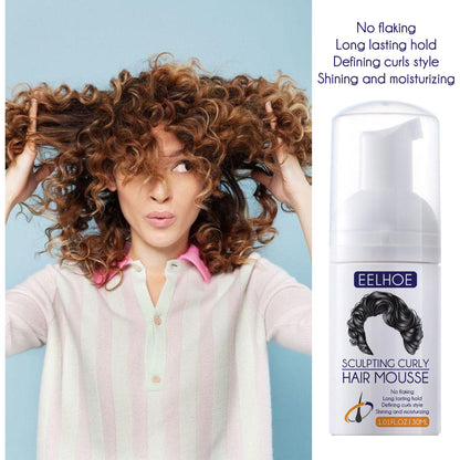 EELHOE Elastin, Anti-Frizz Curly Hair Volumizing Natural Fluffy Moisturizing Styling Perm Care Style