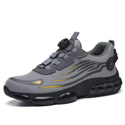 Mesh Knit Safety Work Shoes, Breathable and Comfortable, Puncture-Resistant Protective Footwear