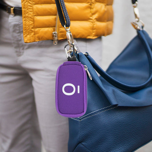 Keychain 10 compartments essential oil bottle small storage bag 1ml 2ml portable shockproof makeup bag
