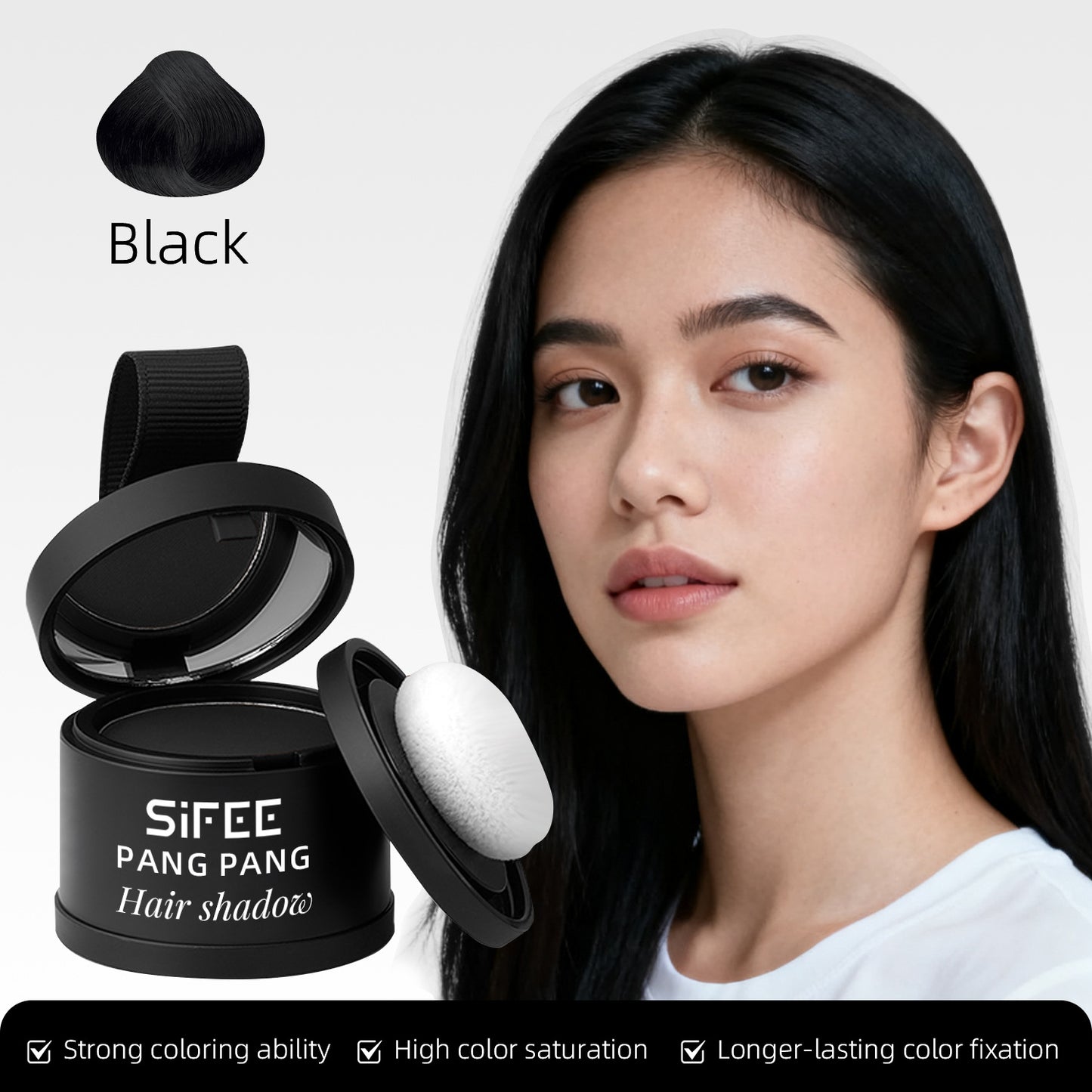 Hairline Powder Hair Filler Waterproof Sweat-Proof Volumizing Powder Long-Lasting Makeup for Forehead and Side Profile Hair Powder