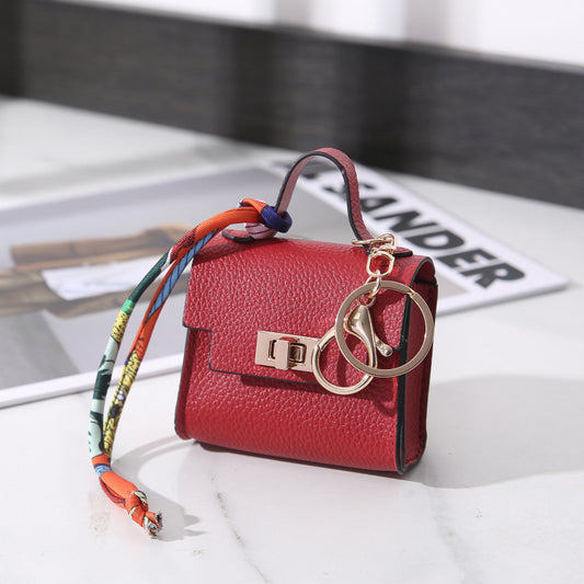 Mini Bag Keychain Pendant with Wrist Strap Multi-functional Small Bag