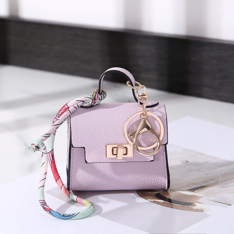 Mini Bag Keychain Pendant with Wrist Strap Multi-functional Small Bag