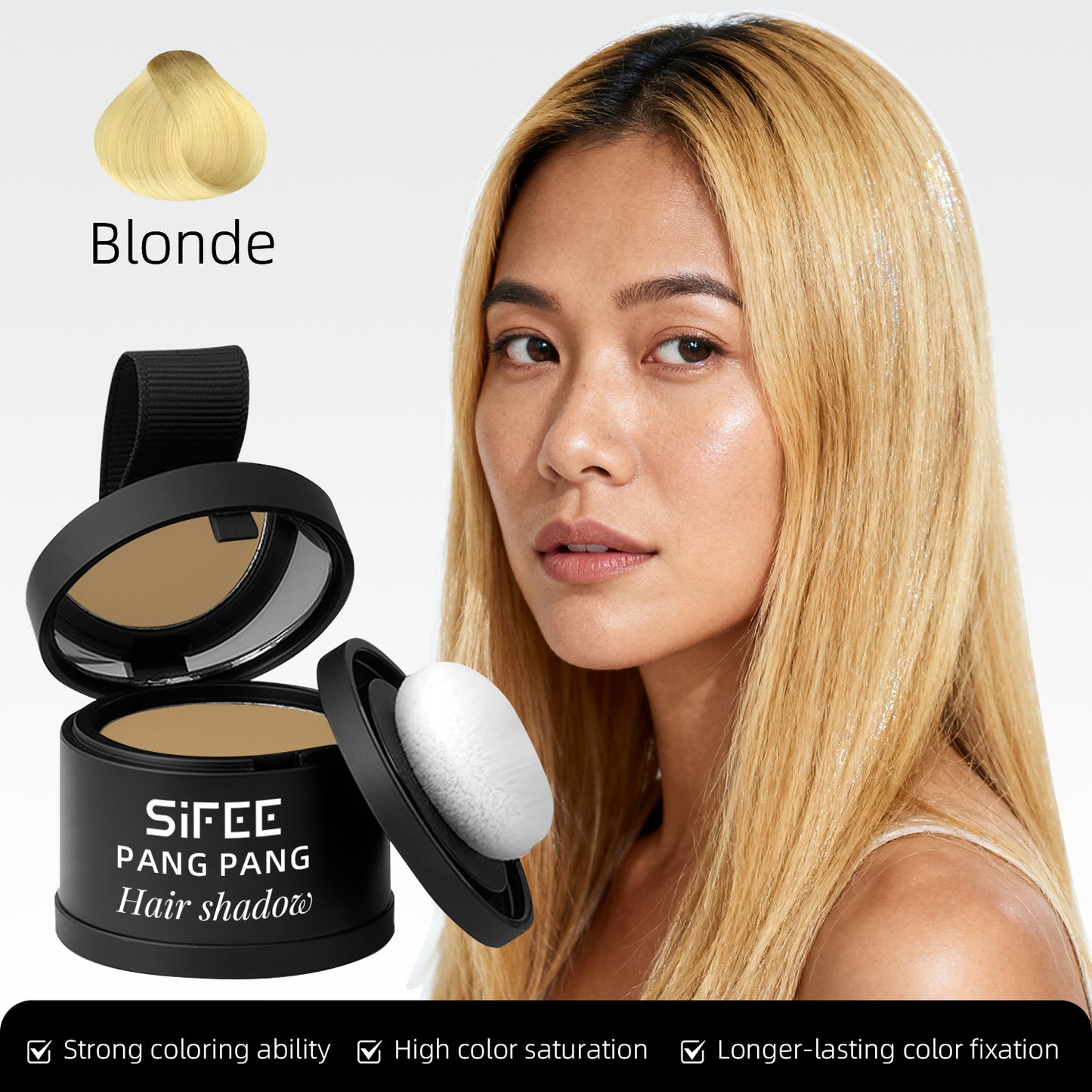Hairline Powder Hair Filler Waterproof Sweat-Proof Volumizing Powder Long-Lasting Makeup for Forehead and Side Profile Hair Powder