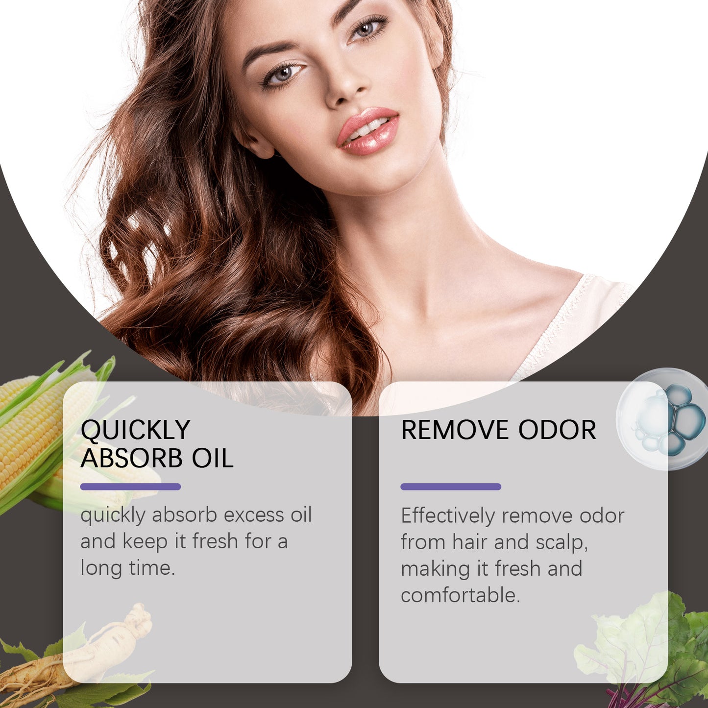 Eelhope Dry Shampoo Fluffy Powder, Lazy Person Fluffy Bangs Oil Free Oil Control Free Wash Dry Powder