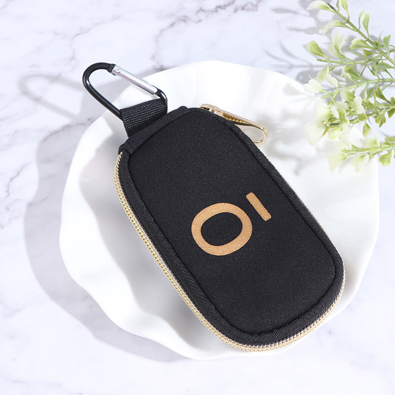 Keychain 10 compartments essential oil bottle small storage bag 1ml 2ml portable shockproof makeup bag