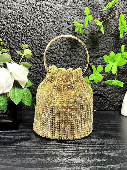 Diamond bucket bag for women