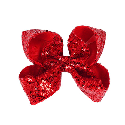 Children's Rhinestone Butterfly Hair Clip Solid Color Girl Sequin Hairpin 5 Inches