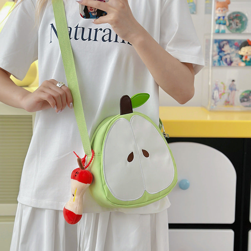 A multi-purpose red apple KT cat shoulder bag