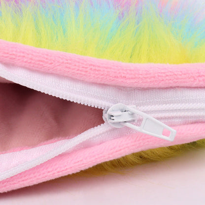 Rainbow Handmade Plush Crossbody Bag, Cute Animal Paw Lolita Bag, Coin Purse, Phone Pouch, Keychain