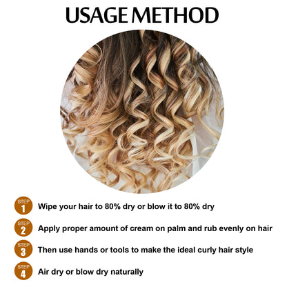 EELHOE Elastin, Anti-Frizz Curly Hair Volumizing Natural Fluffy Moisturizing Styling Perm Care Style