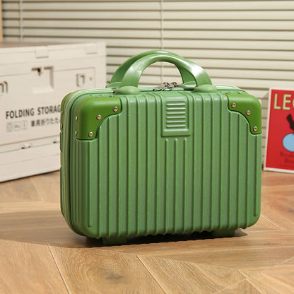 Vintage Luggage Mini Makeup Case 14-inch Small Box Gift Box 16-inch Carry-on Bag Storage Lock Box