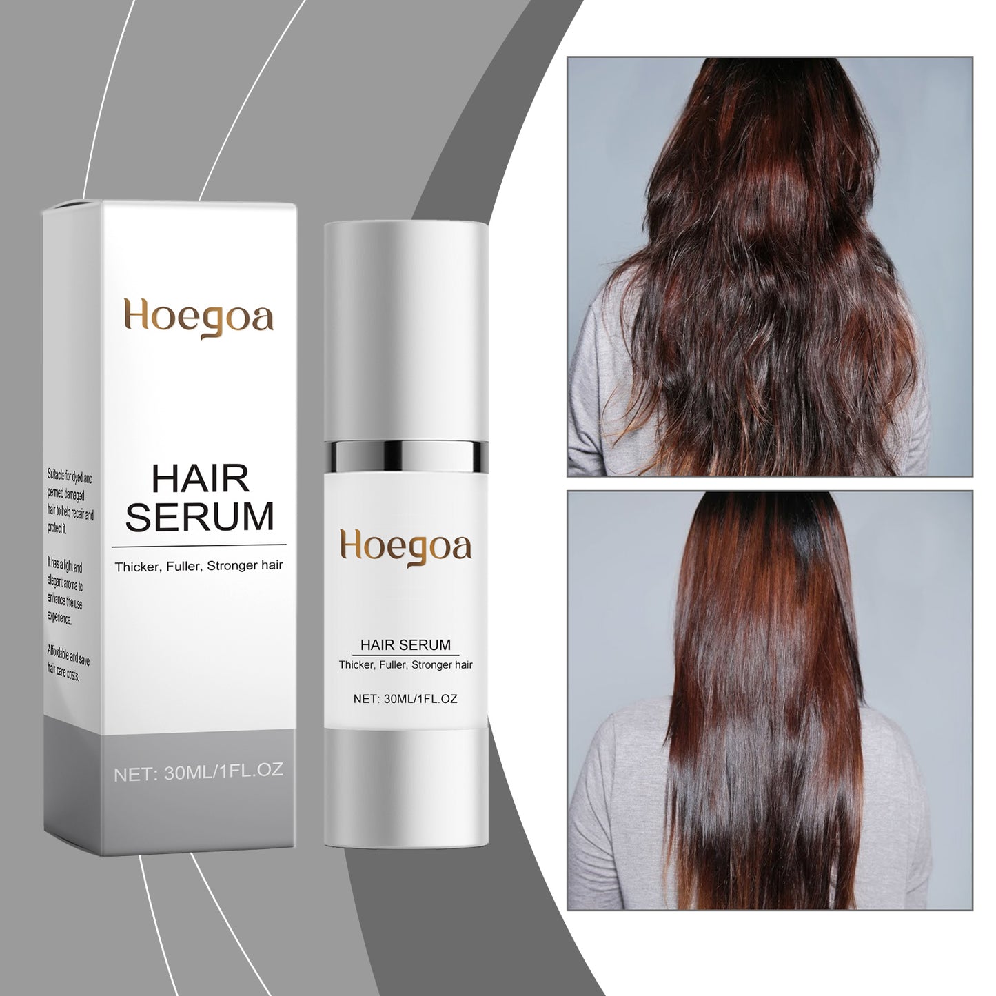 Hoegoa Hair Conditioner Essence, Dry Hair Split End Repair Frizzy Hair Moisture And Smooth Hair Care