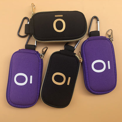 Keychain 10 compartments essential oil bottle small storage bag 1ml 2ml portable shockproof makeup bag