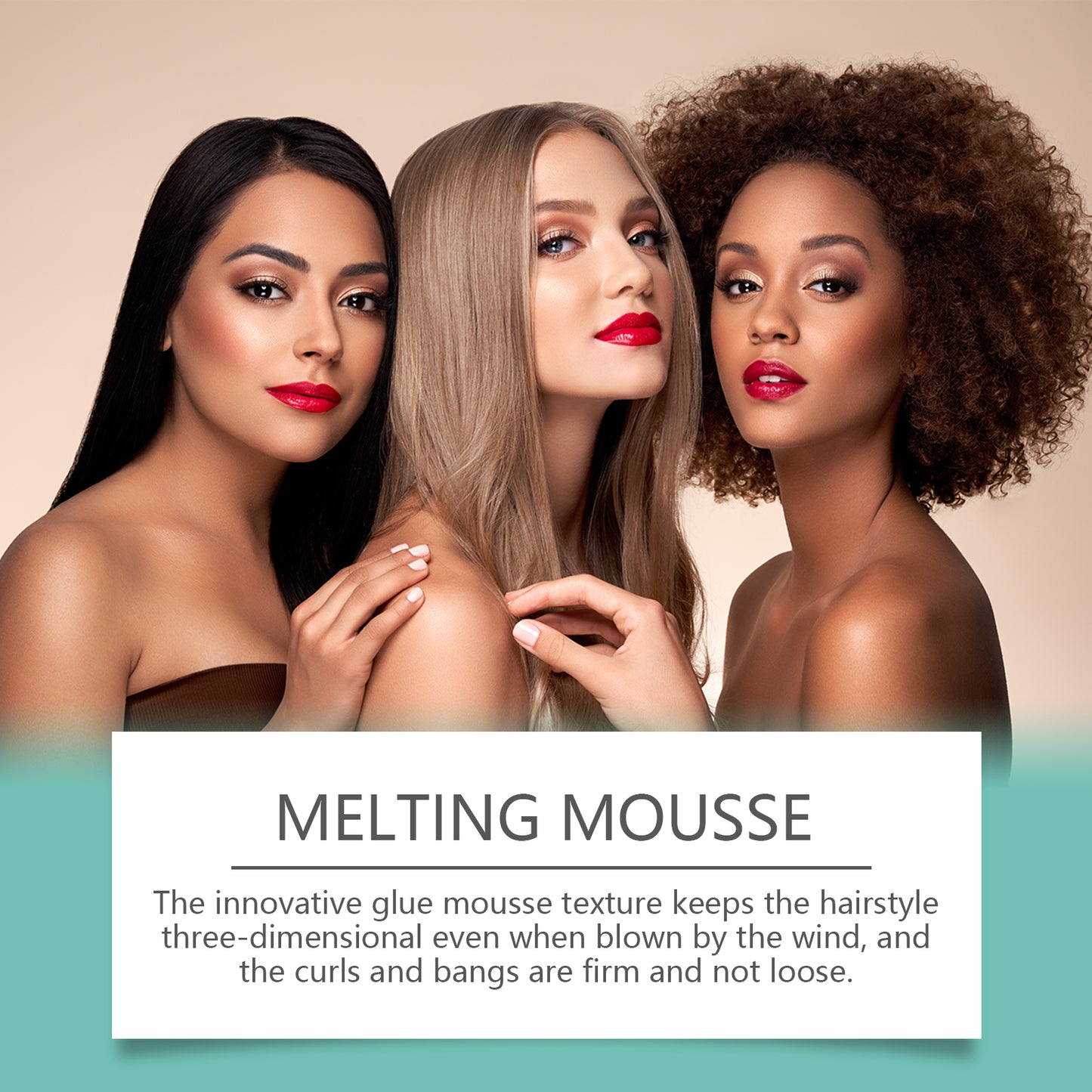 Hoegoa Wig Setting Glue, Mousse Mild Formula Wig Care Moisturizing, Setting And Long-Lasting Styling Care