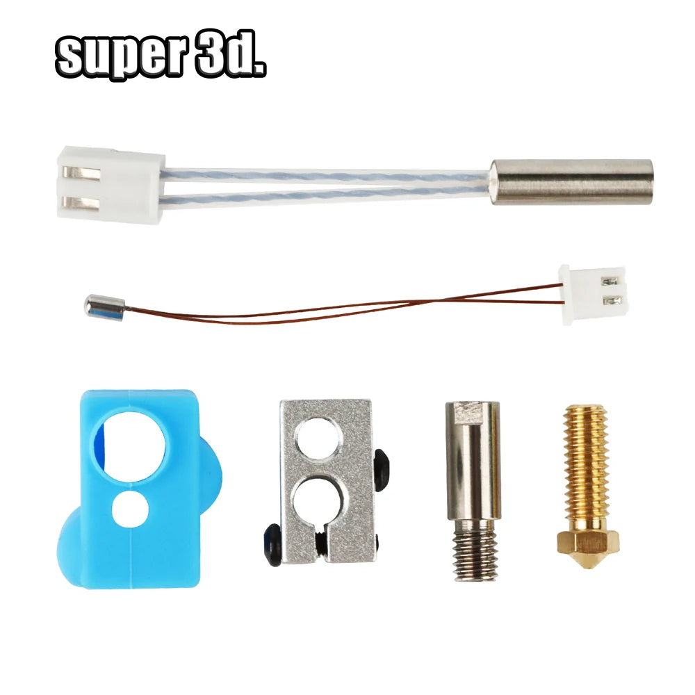 For Artillery Sidewinder X1/X2 Genius Hotend Kit 3D Printer Parts NTC100K Thermistor Heat Tube Heat Block Throat Volcano Nozzle