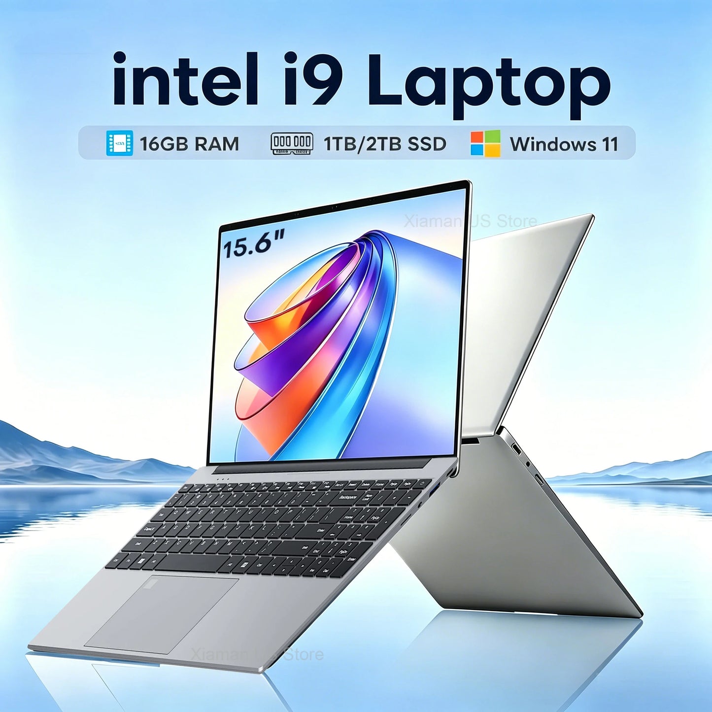 XIAMAN Portable Notebook Windows 11 Intel Core i9 10980HK/9900 15.6“Laptop Computer HD Screen 16GB RAM 1TB 2TB SSD laptops PC