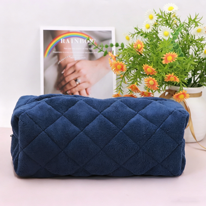 Striped makeup bag, large capacity hair dryer storage bag