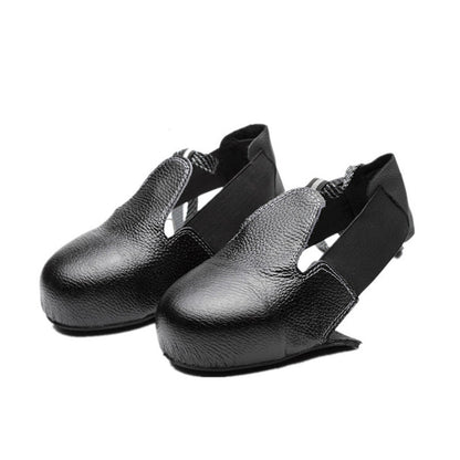 Anti smashing shoe cover steel toe cap protective cowhide men's durable protective gear