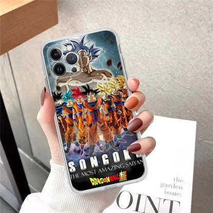 Phone case iPhone Dragon Ball Wukong black painted anti fall