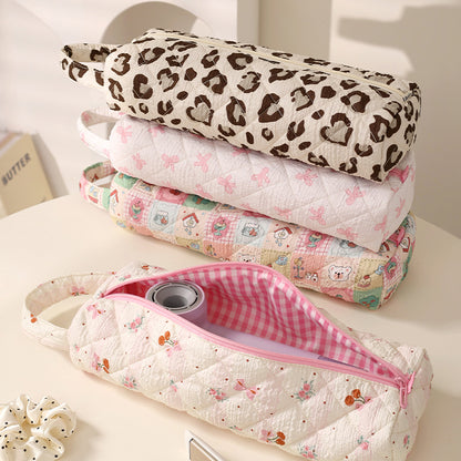 Travel curling iron straight clip storage bag