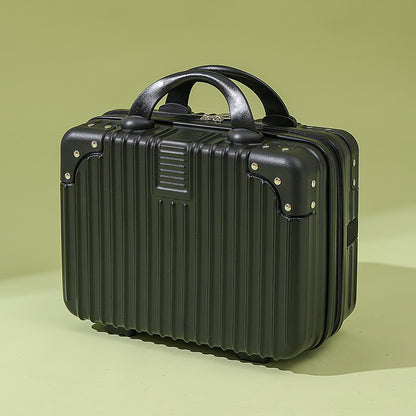 Vintage Luggage Mini Makeup Case 14-inch Small Box Gift Box 16-inch Carry-on Bag Storage Lock Box
