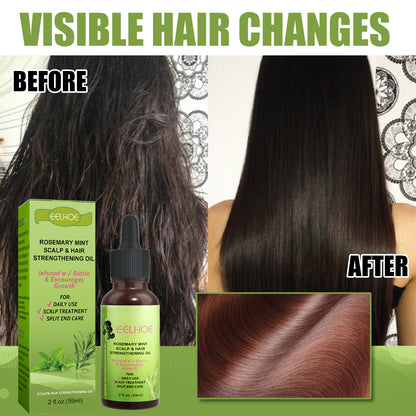 Mint Hair Nutrient Solution, Hair Growth Scalp Care Split Ends Care Strengthen Hair Essential Oil