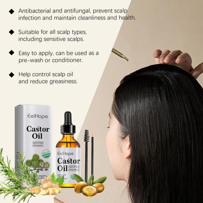 Eelhope Castor Oil Hair Care Solution Moisturizes And Nurses Root Hair Care Solution