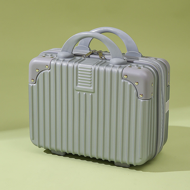 Vintage Luggage Mini Makeup Case 14-inch Small Box Gift Box 16-inch Carry-on Bag Storage Lock Box