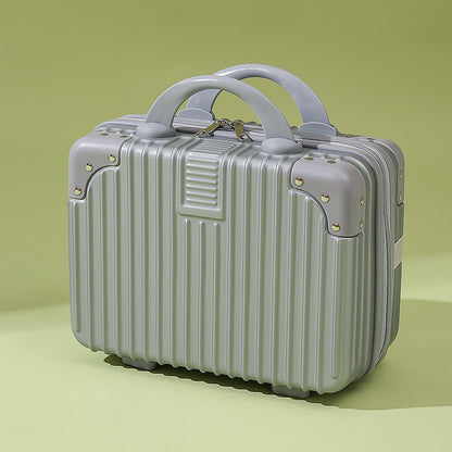 Vintage Luggage Mini Makeup Case 14-inch Small Box Gift Box 16-inch Carry-on Bag Storage Lock Box