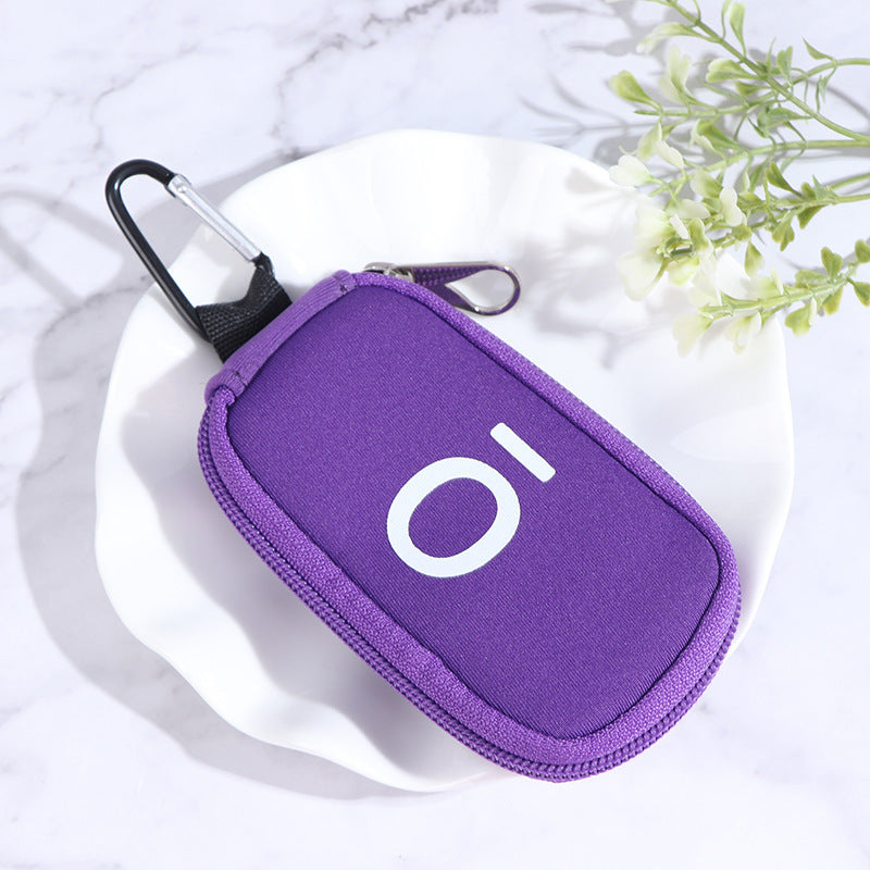 Keychain 10 compartments essential oil bottle small storage bag 1ml 2ml portable shockproof makeup bag