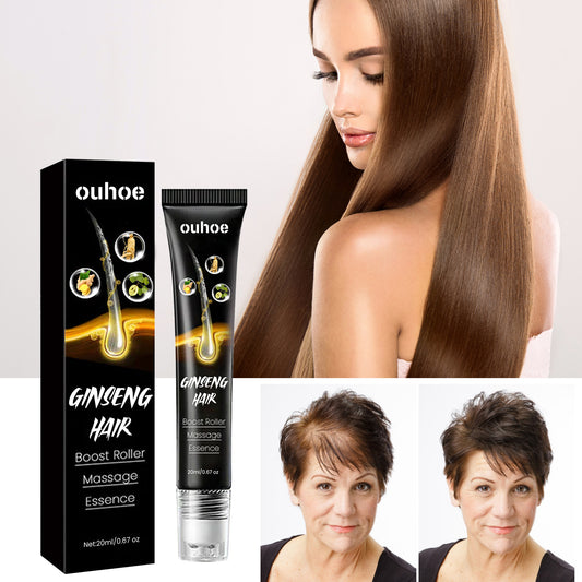 OUHOE Ginseng Massage Essence, Moisturizes Scalp Strengthens Hair Prevents Loss Hair Care Essence