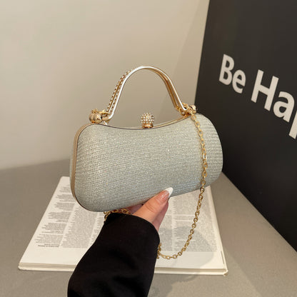 Chain sparkling diamond single shoulder crossbody bag