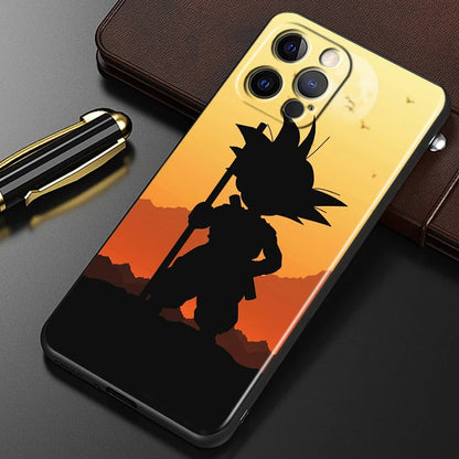 Suitable for 15 iPhone Fashion Dragon Ball Anime Phone Case Black Other Back Cover Color Painting