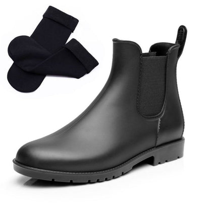 Short rain boots water shoes Martin boots anti slip water boots for women
