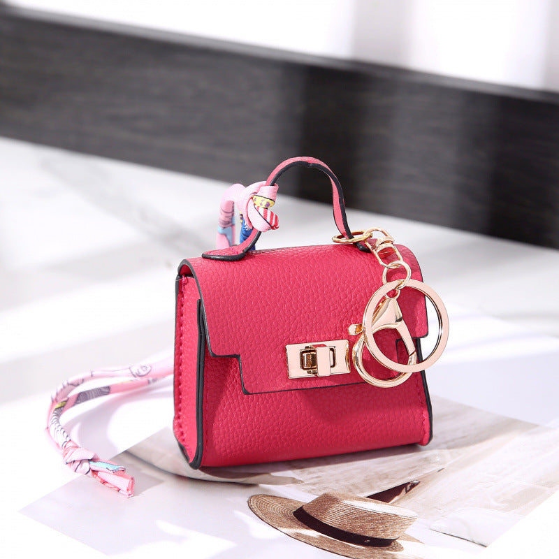 Mini Bag Keychain Pendant with Wrist Strap Multi-functional Small Bag