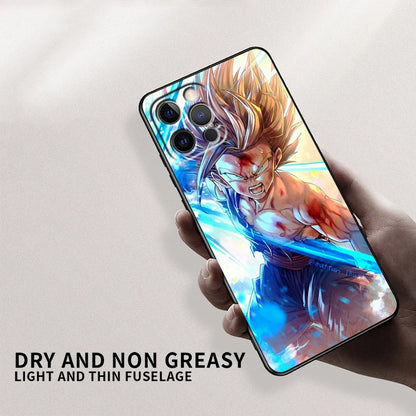 Japanese Art D-Dragon Ball Z For Apple iPhone 15 14 13 12 Pro Max Mini 11 Pro XS Max X XR 6 7 8 Plus SE 2020 Black Phone Case
