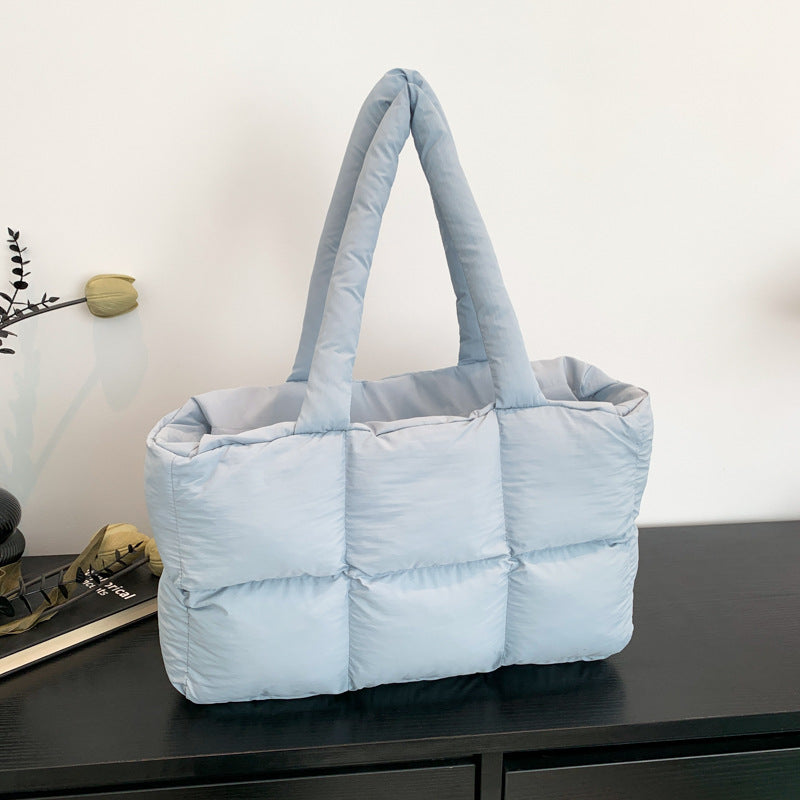 Quilted Single-Shoulder Bag Down Jacket Bag Large Capacity