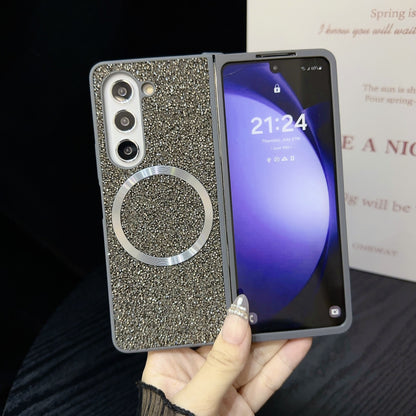 Suitable for Samsung Z Fold 6 Phone Case, Foldable Screen Z Fold 5/W24 Protective Cover, Magnetic Glitter Z Fold 3/4 Case