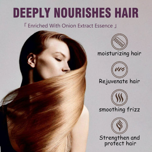 AMZ Onion Essence Hair Spray, Repair Dry Hair Improve Short-Tempered Disposable Nourish Hair Oil