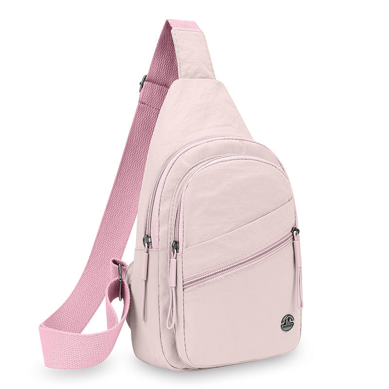 Chest bag large capacity solid color