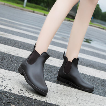 Short rain boots water shoes Martin boots anti slip water boots for women