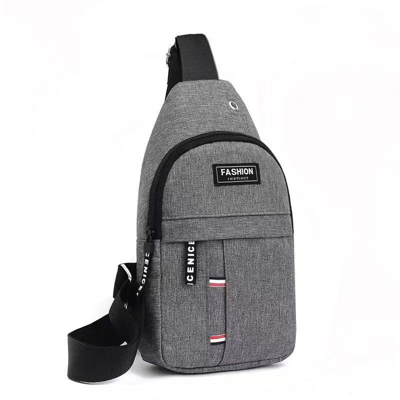 Chest Pack Outdoor Hiking Cycling Single Shoulder Crossbody Canvas Chest Bag Outdoor Sports Bag Street Fashion Men's Backpack