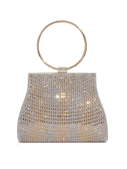 PU diamond bag magnetic buckle chain bag