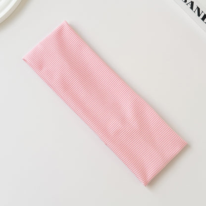 Cotton Elastic Headband Wide Sweat-Absorbent Band, Solid Color, Multi-Functional Headwear