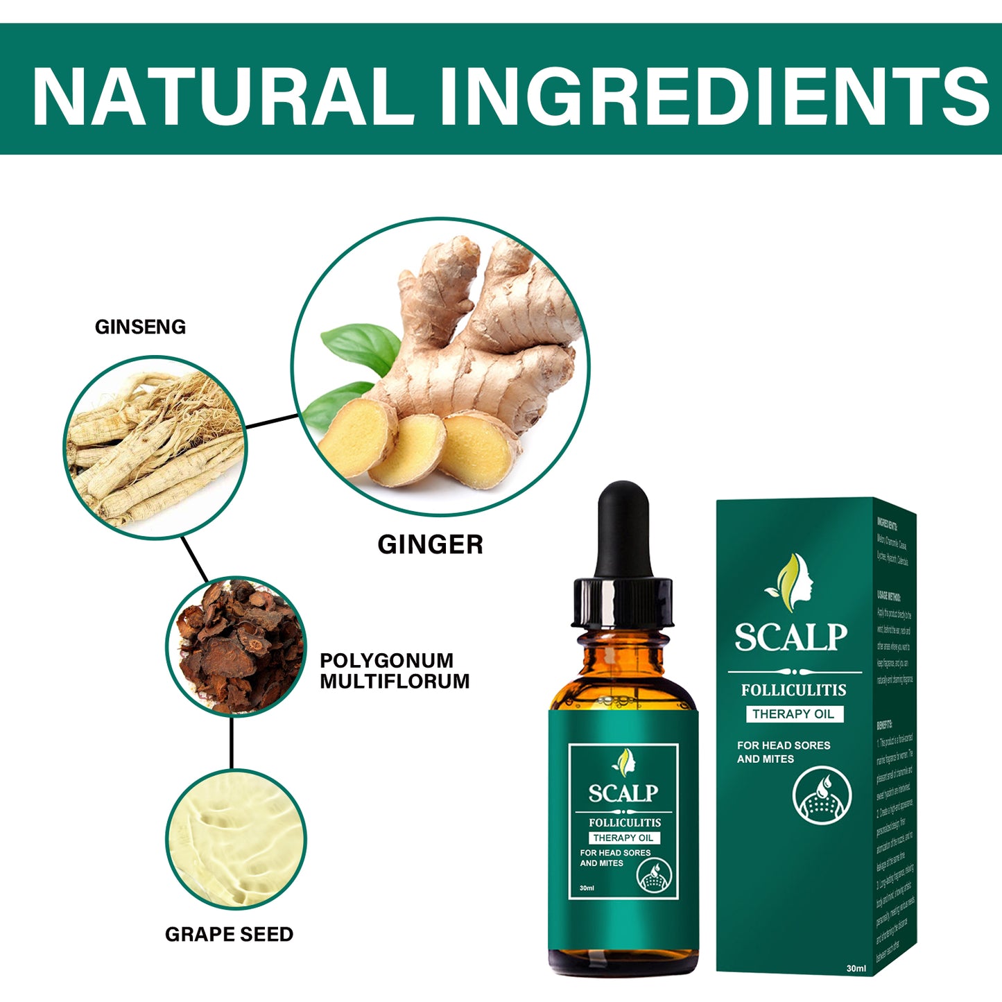 Essential Oil For Scalp, And Hair Scalp Deep Cleaning And Repair Hair Root Anti-Itching And Anti-Loss Hair Solid Care Essential Oil