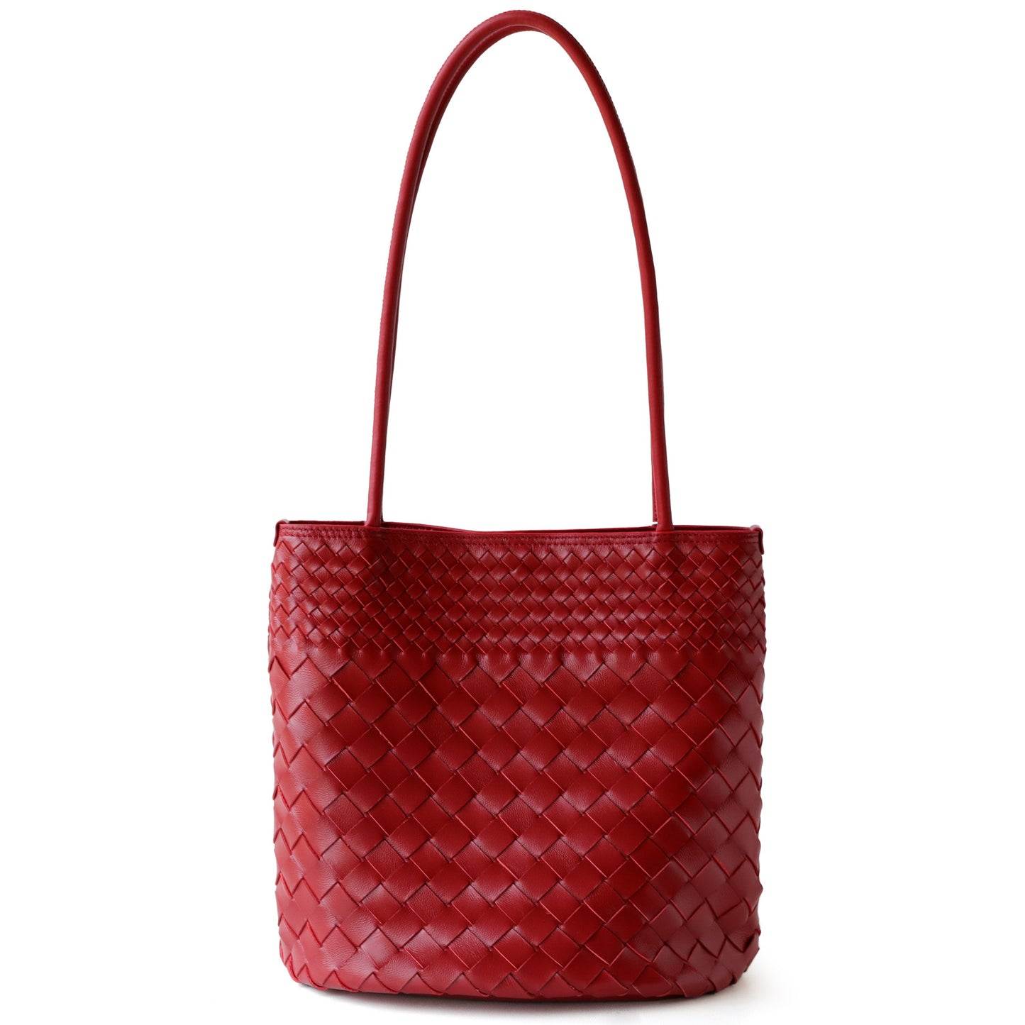 Woven bucket bag single shoulder women's bag